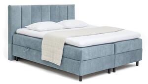 Modra boxspring postelja s prostorom za shranjevanje 180x200 cm Elva Bold Line – Bonami Selection