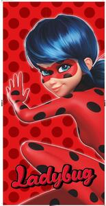 Rdeča bombažna otroška brisača 70x140 cm Miraculous – Jerry Fabrics