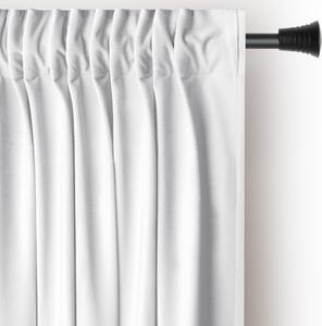 Bela žametna zavesa za delno zatemnitev 140x245 cm Pleat – Restilo