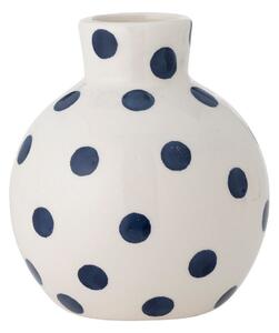 Bela keramična ročno poslikana vaza (višina 11 cm) Fian – Bloomingville