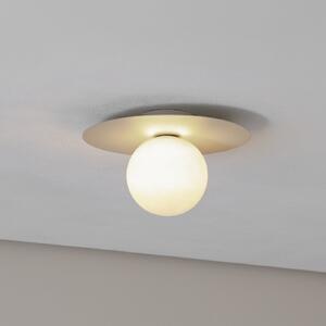TK Lighting Stropna svetilka Pixie, bež, steklo, Ø 25 cm, krogla, G9, zatemnjen, Bež, Dnevna soba / jedilnica, Kovina, Sodobni