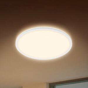 Briloner LED-stropna svetilka Happy, RGBIC, CCTIC, bela, daljinski upravljalnik, zatemnjen, Bela, Kuhinja, Plastika, Sodobni
