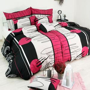 Bombažna posteljnina Split bordo EMI, Standardni enojni posteljni komplet vključuje 1x 140x200 + 1x 70x90