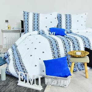Bombažna posteljnina Dorota modra EMI, Standardni enojni posteljni komplet vključuje 1x 140x200 + 1x 70x90