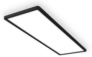 Briloner LED-stropna svetilka Tava A, 58 x 20 cm, plastika, črna, Črna, Dnevna soba / jedilnica, Plastika, Sodobni