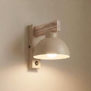 TK Lighting Stenska svetilka Oslo, peščene barve, kovinska, višina 20 cm, E27, zatemnjen, Bež, Dnevna soba / jedilnica, Kovina, Sodobni