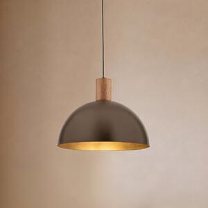 TK Lighting Visoka svetilka Oslo, rjava, kovina, Ø 34 cm, E27, zatemnjen, Rjava / rjasta, Dnevna soba / jedilnica, Kovina, Sodobni