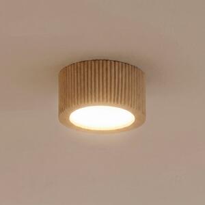 TK Lighting Stropni reflektor Eve, višina 4,5 cm, GX53, les, zatemnjen, Les, Dnevna soba / jedilnica, Les, Sodobni
