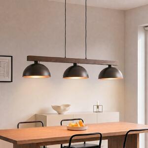 TK Lighting Visoka svetilka Oslo, rjava, s tremi žarnicami, dolžina 118 cm, E27, zatemnjen, Rjava / rjasta, Dnevna soba / jedilnica, Kovina, Sodobni