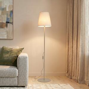 TK Lighting Stojna svetilka Elizabeth, pesek/bež, lan, višina 152 cm, E27, Bež, Dnevna soba / jedilnica, Tkanine / tekstil, Sodobni