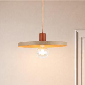 TK Lighting Visoka svetilka Sila, pesek/rdeča, kovina, Ø 45 cm, E27, zatemnjen, Bež, Dnevna soba / jedilnica, Kovina, Sodobni