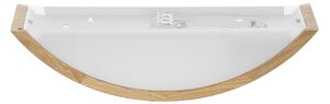 TEMAR LIGHTING Stenna svetilka Cleo D1DR410, hrastov les, dolžina 41 cm, E27, zatemnjen, Les, Dnevna soba / jedilnica, Les, Sodobni