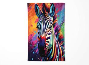 Hitrosušeča XL plažna brisača ZEBRINA barvna 100 x 180 cm, 100% mikrotkanina