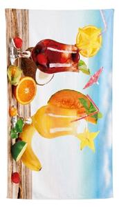 Hitro sušeča XXL plažna brisača DRINKOZA barvna 150 x 210 cm, 100% mikrotkanina