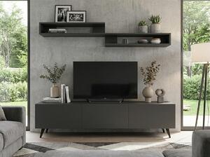 TV omarica MIYA 150 cm z zidno polico, antracitna