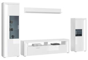 MID.YOU Dnevni Regal Skylight, Bela, Visoki Sijaj, 4-Delno