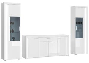 MID.YOU Dnevni Regal Skylight, Bela, Visoki Sijaj, 3-Delno