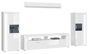 MID.YOU Dnevni Regal Skylight, Bela, Visoki Sijaj, 4-Delno