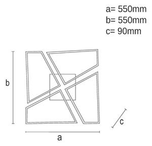 LED Zatemnitvena stropna svetilka LED/115W/230V 3000-6500K črna + Daljinski upravljalnik