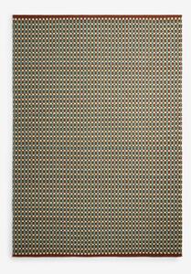 Zelenomodra ročno tkana preproga iz mešanice volne 120x170 cm Ember – MADE
