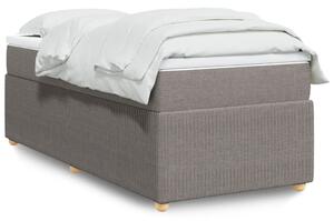 VidaXL Box spring postelja z vzmetnico taupe 100x200 cm blago