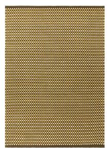 Kaki zelena ročno tkana preproga iz mešanice volne 120x170 cm Ember – MADE