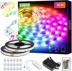 Set LED trak 20m RGB IP20 - 2x10m glasbeni