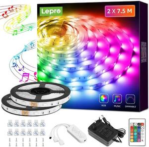 15m Set LED trak RGB IP20 -2x7,5m glasbeni
