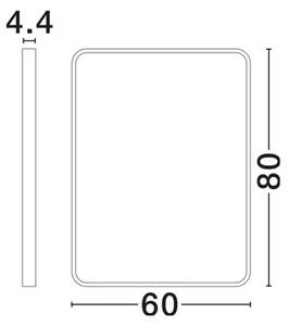 ONAR LED OGLEDALO CRNO 48W IP44 3000K PREKIDAČ NA DODIR NL9006117