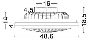 ORYA VENTILATOR S PRIGUŠIVOM SVJETILJKOM CCT 3000-4500-6500K 20W IP20 NL9952399