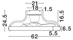 BREVIA CRNI STROPNI VENTILATOR SA LED SVJETILJKOM 35W IP20 300K NL9952380