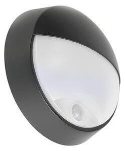 Zunanja stenska svetilka črna, vključno z LED z detektorjem gibanja IP54 - Hortus