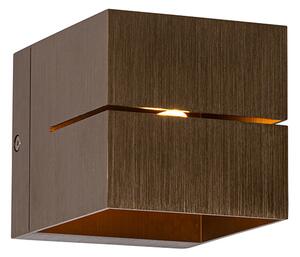 Set 2 Pametnih Stenskih Svetilk Temno Bronasta 9.7 cm Vklj. Wifi G9 - Transfer Groove