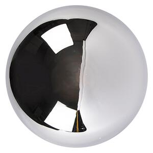 Stropna svetilka v slogu Art Deco črna z dimljenim steklom - Pallon