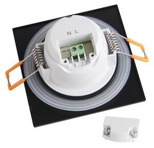 Set 6 vgradnih reflektorjev črne barve vključno z LED 3-stopenjsko zatemnitvijo IP65 - Simply