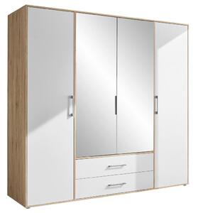 Modern Living Omara S Klasičnimi Vrati Lembo, Bela, Barva Hrasta