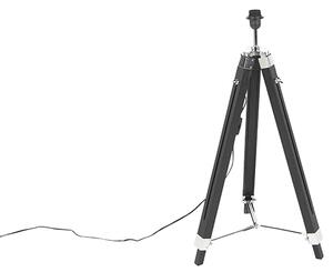 Stoječa svetilka črna brez odtenka - Tripod