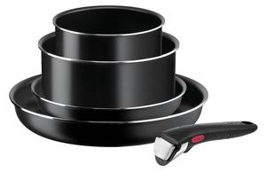 Tefal - Set kuhinjske posode 5 kos INGENIO EASY COOK & CLEAN BLACK