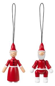 Kay Bojesen Okraski za božično drevo Kay Bojesen Santa Claus and Santa Clara 2-pack