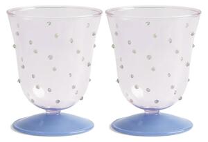 &k amsterdam Komplet kozarcev za vino &k amsterdam glass dot pink 200 ml 2-pack