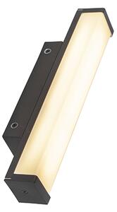 Moderna stenska svetilka črna 32 cm vklj. LED IP44 - Cascada