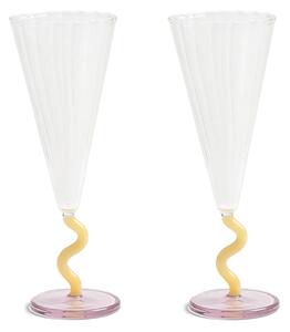 &k amsterdam Komplet kozarcev za vino &k amsterdam curve caramel 0.18 L 2-pack