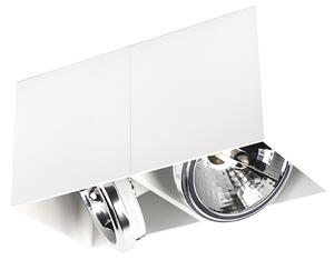 Dizajnerski reflektor bel pravokoten 2-luč - Box