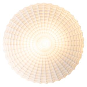 Klasična stropna svetilka črna z opalom 35 cm IP44 - Nohmi