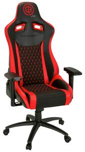 GAMING STOL tekstil rdeča, črna