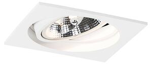 Kvadratni vgradni reflektor beli nastavljiv - Chuck 111