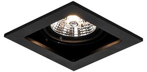 Kvadratni vgradni reflektor črne barve nastavljiv - Artemis 70