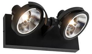 Moderni reflektor črne barve 2-luč - Master 111