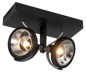 Moderni reflektor črne barve 2-luč - Master 111