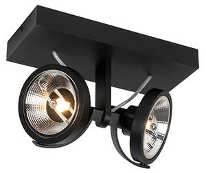 Moderni reflektor črne barve 2-luč - Master 111